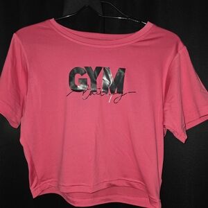 Pink Gym Therapy Crop T-Shirt